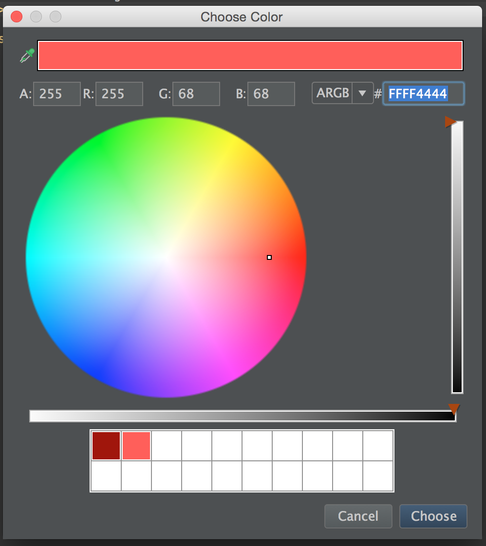 Android Studio Color Chooser