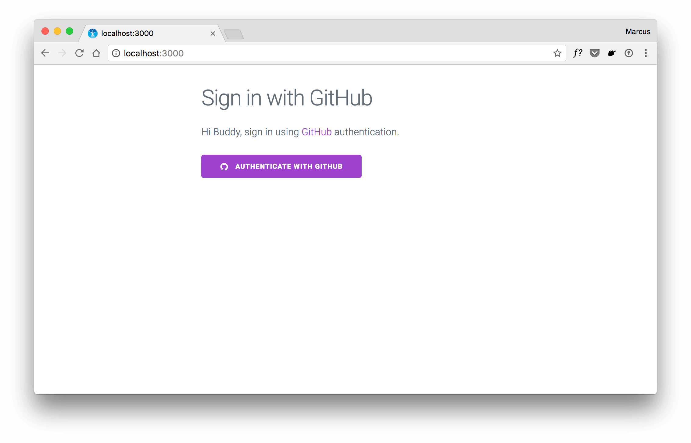 Sign in with GitHub