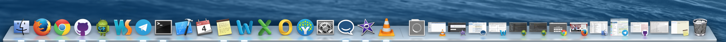 Cluttered Mac OS X Dock