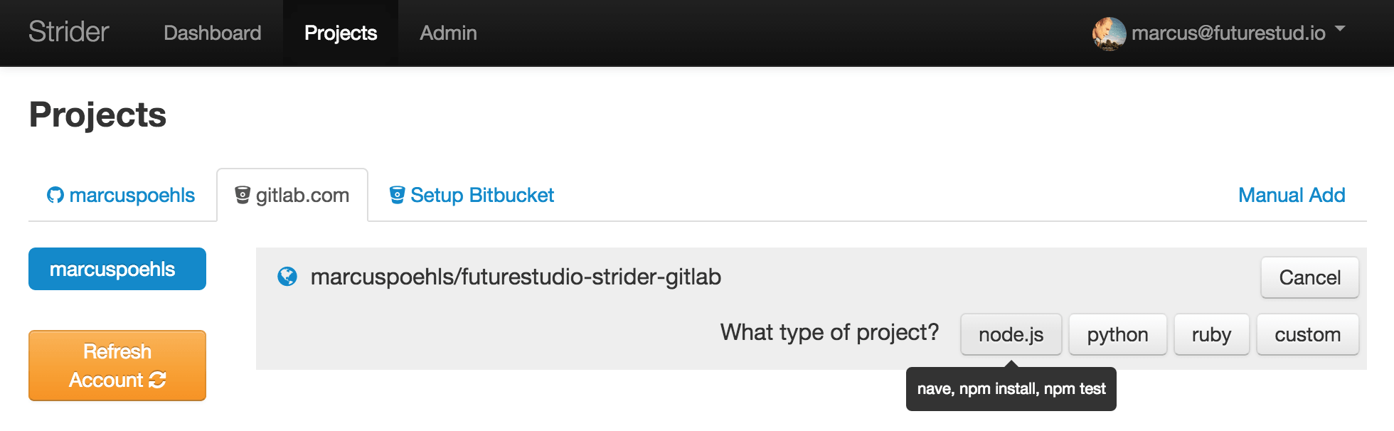 Strider GitLab Project Overview