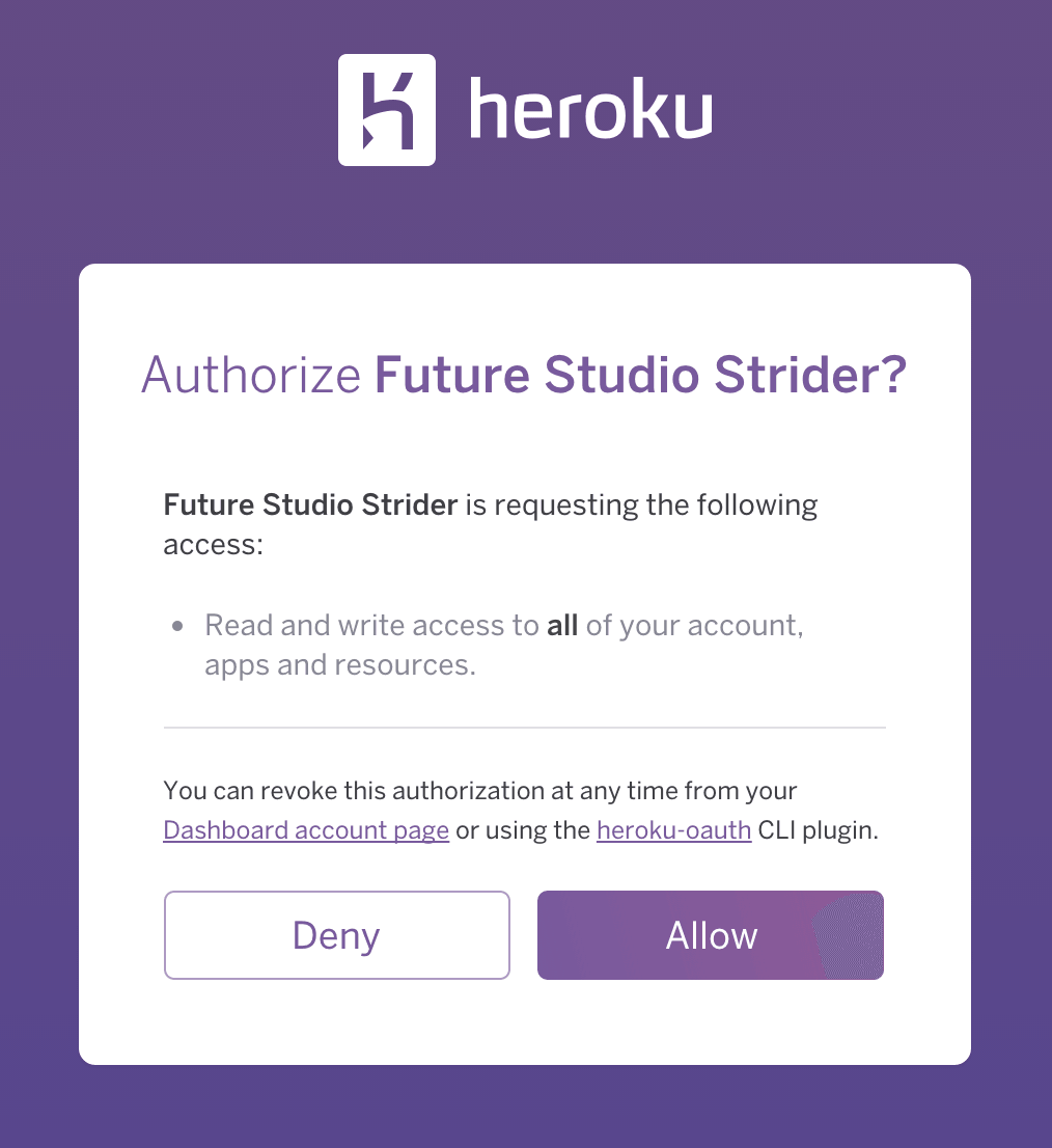 Heroku API Authorization for Strider