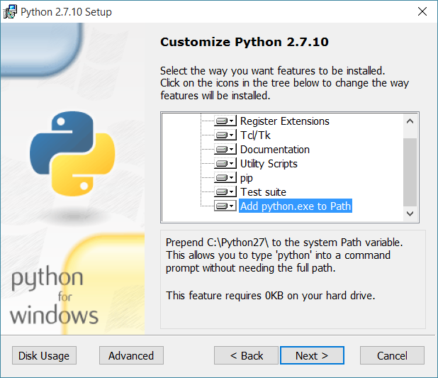 Python Custom Setup
