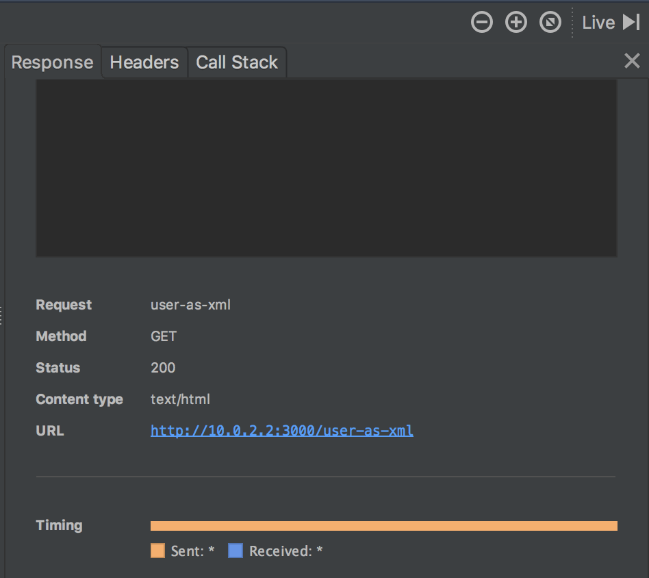 Android Profiler - Request Details