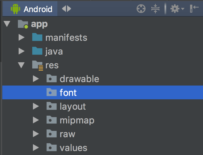 Create `font` Folder
