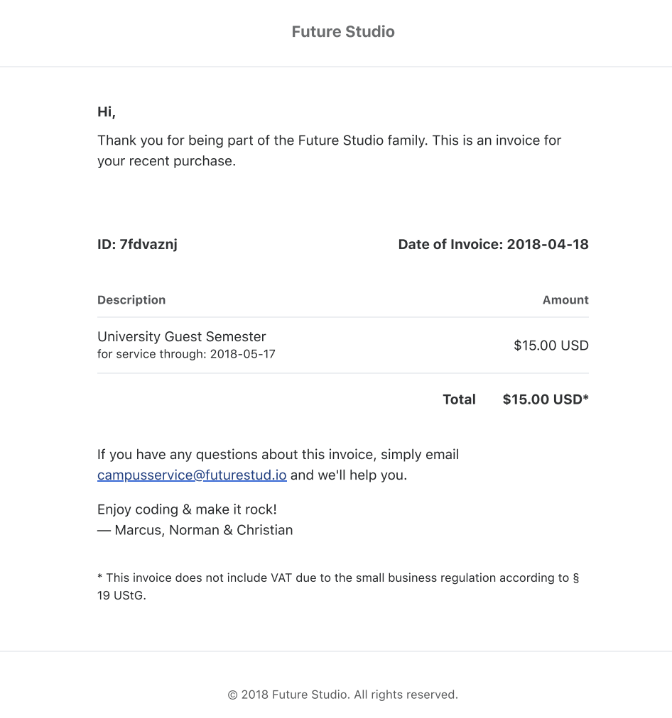 PDF Invoice from HTML